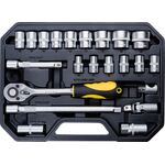 Klucz nasadowy z grzechotką 1/2'' 10,0-32 mm komplet 23 szt. Drel