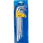 Klucz sześciokątny bardzo długi 1,5-10 mm komplet 9 szt. Drel