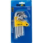 Klucz Torx z otworem T10-50 Cr-V komplet 9 szt. Drel