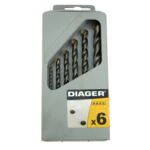 Wiertło do betonu Standard 4 5 6 7 8 10 mm zestaw 6 szt. Diager
