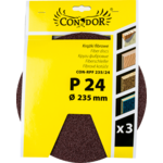 Krążek ścierny na fibre 235 mm P24 zestaw 3 szt. Drel