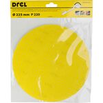 Krążek ścierny samoprzyczepny "na rzep" z otworami 225 mm P220 Drel