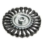 Szczotka tarczowa z gwintem splatana 125 mm x M14