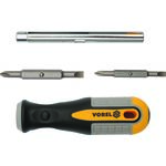 Wkrętak z wymiennymi końcówkami 6 w 1