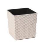 Doniczka JUKA ECO 19 x 19 dłuto biały Lamela