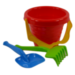 Komplet łopatka 30 cm grabki 25 cm + wiaderko