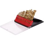 Wiertła tytanowe do metalu - zestaw 19 szt. FASTER TOOLS