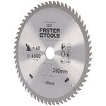 Tarcza widiowa do drewna 250 x 30 mm 60z. FASTER TOOLS