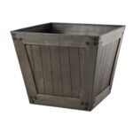 Donica MADERA kwadratowa 31 cm ciemny brąz