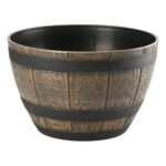 Donica BARREL 40 cm brąz ciemny