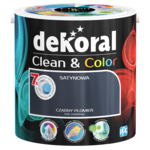 Farba lateksowa Clean&Color czarny płomień 2,5 l Dekoral