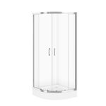 Kabina prysznicowa półokrągła ZIP 80 x 80 cm z brodzikiem