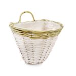 Kosz wiklinowy zawieszany na ścianie 28 x 19 x 20/27 cm