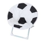 Krzesełko składane piłka nożna biało-czarne