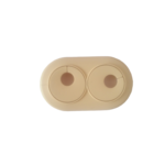 Rozeta na podwójne rurki grzejnikowe plastikowa Dąb Ø16