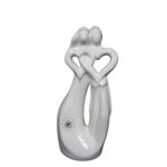 Figurka szkliwiona para serce Swarovski 30 cm Souvenire