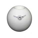 Świecznik szkliwiony kula na tealight Swarovski 14 cm Souvenire