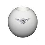 Świecznik szkliwiony kula na tealight Swarovski 10 cm Souvenire