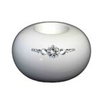 Świecznik szkliwiony kula płaska Swarovski 16 cm Souvenire