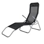 Leżak stalowy 142 x 59 cm antracyt