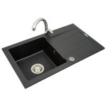 Zlewozmywak granitowy Rodos czarny