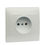 Gniazdo pojedyncze VEGA bez uziemienia białe