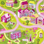 Dywan ulice160 x 220 SWEET TOWN RÓŻOWE