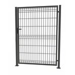 Furtka 3D 1,53 x 100 zestaw ze słupami 60 x 40 mm i zawiasami ocynk + 7016 (oczko 50 x 200) lewa