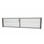 Brama 3D 1,53 x 400 zestaw ze słupami 60 x 60 mm i zawiasami ocynk +7016 (oczko 50 x 200)