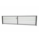 Brama 3D 1,23 x 400 zestaw ze słupami 60 x 60 mm i zawiasami ocynk +7016 (oczko 50 x 200)