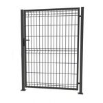 Furtka 3D 1,23 x 100 zestaw ze słupami 60 x 40 mm i zawiasami ocynk + 7016 (oczko 50 x 200) lewa