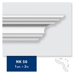 Listwa sufitowa z polistyrenu NK 50, 2 sztuki 200 x 5 x 5 cm biały DMS 