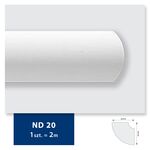 Listwa sufitowa z polistyrenu ND 20, 2 sztuki 200 x 2 x 2 cm biały DMS