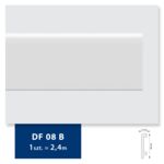 Listwa przypodłogowa z polimeru HD 2,4 mb DF08B 8 x 1,5 cm biały DMS