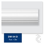 Listwa ścienna z polimeru HD 2mb DW04D 4 x 1,8 cm biały DMS