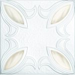 Kaseton sufitowy z polistyrenu Tulip beż 2 m² 50 x 50 cm DMS 