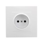 Gniazdo pojedyncze bez uziemienia Milano białe