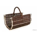 Kosz wiklinowy 6-574 50 x 33 x h25/40 cm ciemny brąz