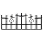 Brama dwuskrzydłowa Radek czarna 400 x 140 - 160 cm Polbram