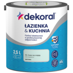 Farba lateksowa o podwyższonej odporności ŁAZIENKA & KUCHNIA Czas na miętę 2,5 l Dekoral