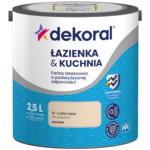 Farba lateksowa o podwyższonej odporności ŁAZIENKA & KUCHNIA Caffe latte 2,5 l Dekoral