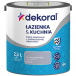 Farba lateksowa o podwyższonej odporności ŁAZIENKA & KUCHNIA Srebrzysta rosa 2,5 l Dekoral