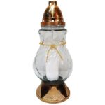 Znicz szklany PZ 45 KORALE 31,5 cm mix