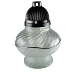 Znicz szklany kula 27,5 cm przezroczysty