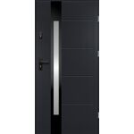 Drzwi zewnętrzne ARIADNA inox antracyt 90 prawe RADEX