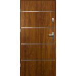 Drzwi zewnętrzne ATENA pełne inox złoty dąb 90 lewe RADEX