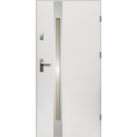 Drzwi zewnętrzne TEMIDAS stopsol inox białe 80 prawe RADEX
