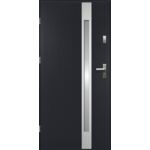 Drzwi zewnętrzne TEMIDAS lakomat inox antracyt 80 lewe RADEX