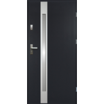 Drzwi zewnętrzne TEMIDAS lakomat inox antracyt 80 prawe RADEX