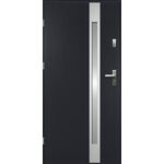 Drzwi zewnętrzne TEMIDAS lakomat inox antracyt 90 lewe RADEX